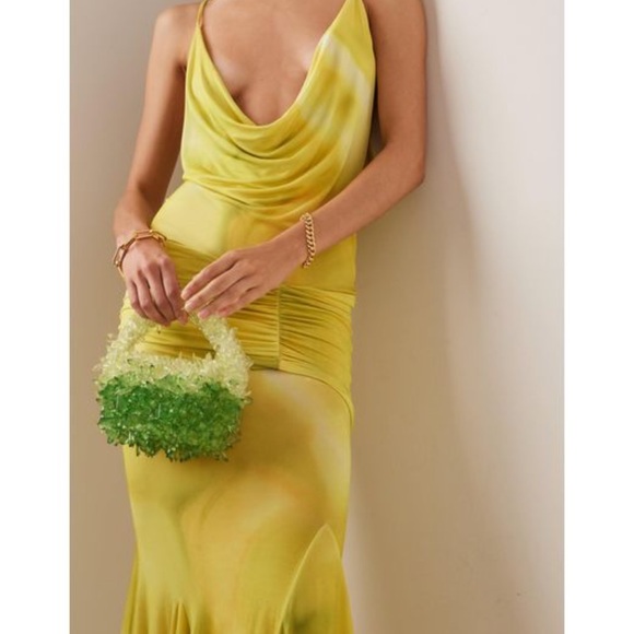 SOLD ❌ Clio Peppiatt Green Quartz Beaded Bag - Picture 3 of 3